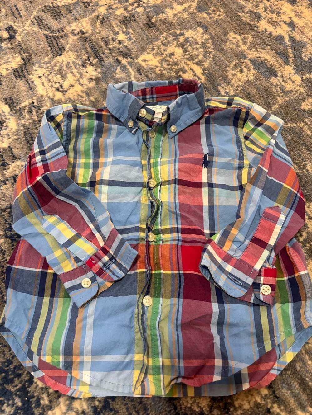 Ralph Lauren Plaid Button Down Shirt Size 18M